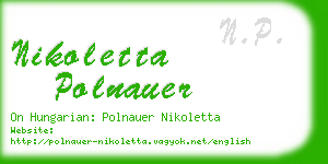 nikoletta polnauer business card